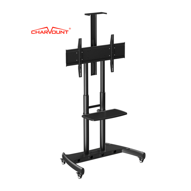 Charmount Height Adjustable Mobile TV Stand 42-90 Inch Floor TV Cart TV Mounts & Carts