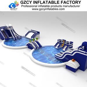Di nuova progettazione esplosivo PVC gonfiabile commerciale scivolo d'acqua parco acquatico combinazione per attrezzature da gioco d'acqua - Product Image 3