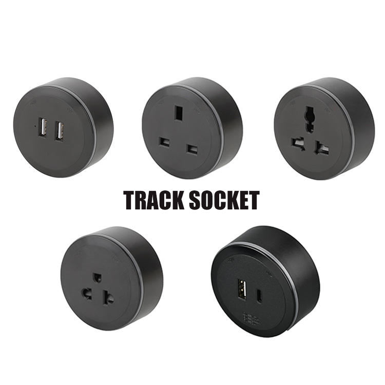 Sliding Hidden in Tabletop Power Desk Track Electric Socket With Removable Electrical Outlets Furniture Sockets Kitchen Socket
