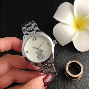 Strong much watch set titanium moissanite mens ring classic watch no logo Zinc alloy case back Good Quality women wrist watch