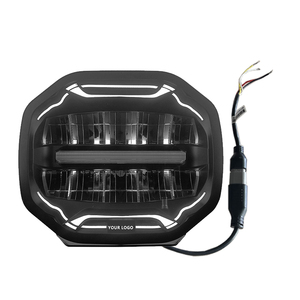 Feux de route LED 9 pouces homologués ECE R10 R148 R149 avec clignotants dynamiques blancs et ambre pour <span class=keywords><strong>Volvo</strong></span> <span class=keywords><strong>FH</strong></span> Scania 2016 - Product Image 6