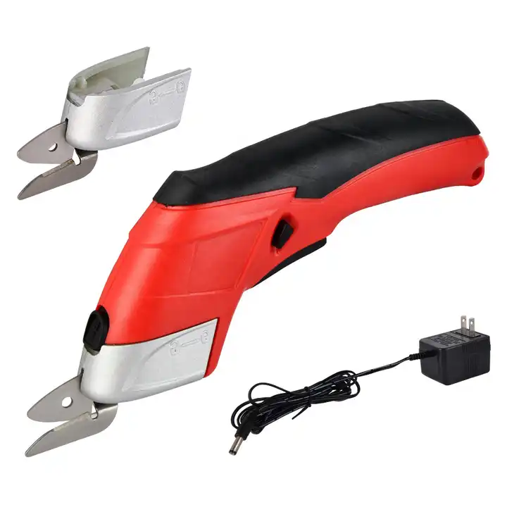 Great Working Tools Cordless Power Electric Scissors - 2 Blades for Sewing  Crafting Fabric Paper Cardboard, 3.6v Li-Ion Battery, Red