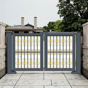 Puertas Batientes Automáticas Modernas Personalizadas, Elegantes Puertas de Aluminio para Jardín y Entrada de Vehículos, para Casas, Apartamentos y Patios - Product Image 6