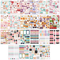 Autocollants de calendrier DECO pour journal hebdomadaire personnalisé, scrapbooking, décoration de carnet de notes, planificateur, papier, kit d'autocollants inscriptibles