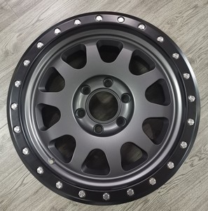 Jantes tout-terrain Wheelman 17X9 noires 4x4 6/5 trous 17 pouces en alliage d'aluminium A356.2, capacité de charge 1000 kg, neuves pour rénovation/amélioration - Product Image 2