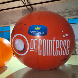 ลูกเทนนิสเป่าลม PVC ขนาด 2 เมตร 3 เมตร แบบสุญญากาศ ลูกเทนนิสจัมโบ้เป่าลมขนาดใหญ่สำหรับตกแต่ง ลูกแพเดิลเป่าลมพร้อมไฟ LED - Product Image 6