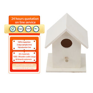 Houten Vogelnest, Siervogelnest, Buiten Hangend Diy <span class=keywords><strong>Birdhouse</strong></span>-Kit, Houten Ambachten, Vogelhuisje Buiten. - Product Image 1