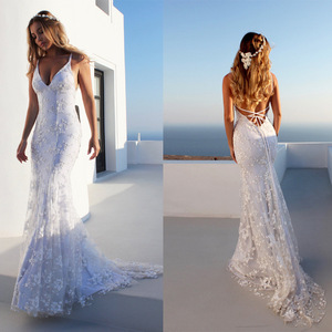 Best-seller 2025 Commerce Extérieur Nouvelle Robe Longue <span class=keywords><strong>EBay</strong></span> Sexy Col en V Dentelle Camisole Gown - Product Image 2