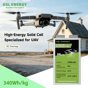 GSL ENERGY 340Wh/kg Solid State 1000 Cycles 67000mAh 3.7V 10C Drone Battery Pack Agricultural Drone -20-55 740g - Product Image 4