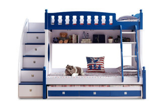 Корейская детская кровать высокого и низкого качества многофункциональная детская двухъярусная кровать - Product Image 4