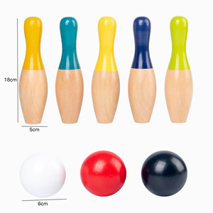 Juego de bolos de madera inspirado en Montessori de alta calidad, juguetes divertidos para padres e hijos, suplementos de Educación Temprana, suministros para eventos de juegos para - Product Image 6