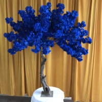 BL-AT33 Königsblauer Kirschblüten-Tischbaum mit Blumenständer für Hotel-Ballsaal, Empfangstisch, Zeremonie und Eventdekoration