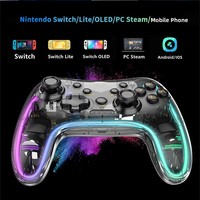 Controlador de juego para Switch/Lite/OLED Controller Switch Controller con RGB Breathing LED Remote Compatible con PC/IOS multiplataforma