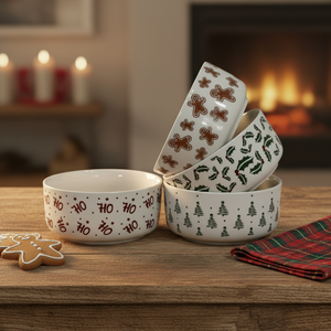 Tazones de Porcelana Cerámica de Alta Calidad, Ecológicos, de Gran Capacidad, para Uso Doméstico, Hechos a Mano, Resistentes a Roturas, con Diseño Bonito - Product Image 1