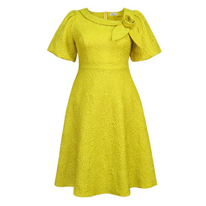 Nuevo Vestido de Mujer con Tela Jacquard Floral, Vestido Africano de Talla Grande con Corte en A, a la Moda - Product Image 5