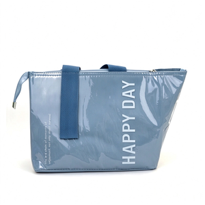 Wholesale Custom Insulated Recyclable Polyester Food <b>Cooler</b> Bag Shopping Hot <b>Drinks</b> Food Delivery Lunch Waterproof Tote Bag - Product Image 1