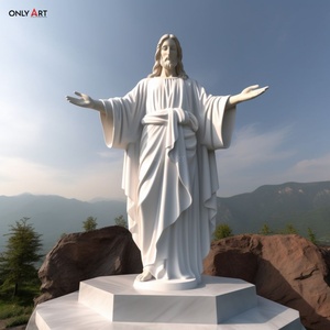 Estatuas Religiosas de Gran Tamaño de Mármol Blanco para Exteriores, Jesús de Mármol, Estatua de <span class=keywords><strong>Jesucristo</strong></span> de Tamaño Real, Escultura de la Resurrección de <span class=keywords><strong>Jesucristo</strong></span> en Venta - Product Image 2
