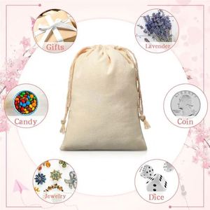 Hot Sale Cotton Linen Gift Shopping Dust Bag Custom Logo Printed <b>Drawstring</b> Shoe Clothing Hot Storage Cotton Muslin <b>Pouch</b> - Product Image 2