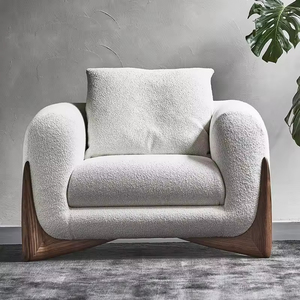 <span class=keywords><strong>Divano</strong></span> Minimalista Moderno di Lusso, Piccolo Sofà in Cashmere Bianco per Soggiorno - Product Image 4