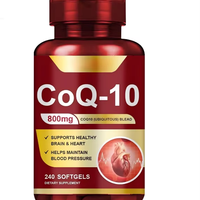 Vente en gros de capsules molles de CoQ10 pour adultes de la marque ChengJun, étiquette privée, 240 capsules, 3 pièces, soutien énergétique et cardiaque, service OEM ODM personnalisé