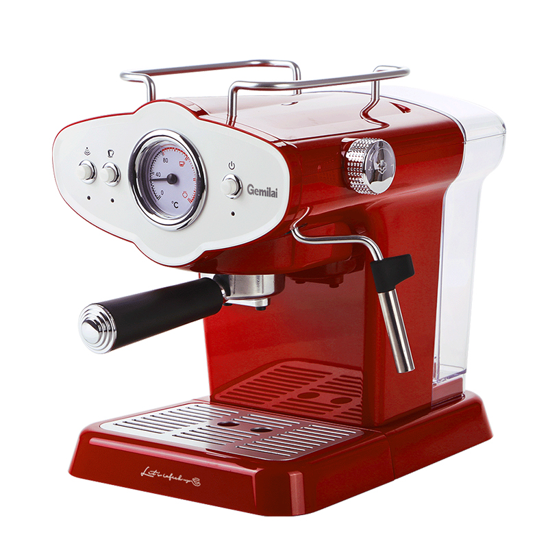 Gemilai 半自動エスプレッソマシン crm3017 圧力計付き Gemilai Semi-automatic Espresso Machine, Italian Pump With