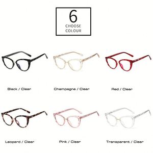 Gafas Ópticas Retro de Moda para Mujer con Logotipo Personalizado, Montura TR90 con Bisagras de Resorte, Diseño Ojo de Gato, Lentes Transparentes con Protección Anti Luz Azul - Product Image 3