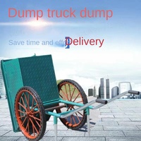Carro de plataforma de dos ruedas directo de fábrica camión de basura de construcción de cubo de hierro grueso personalizable para carros de mano