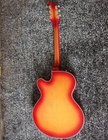 Gitar Elektrik Weifang Rebon 6 Senar Ricken 760 Semi Hollow Body Warna Cherry Sunburst