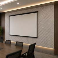 Panneaux acoustiques modernes en polyester PET rainuré pour hôtels, NRC 0.8, designs graphiques riches et personnalisés pour une utilisation en extérieur et en chambre.