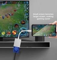 Cable DFX USB C a VGA Hembra 1080P TB 4 USB4 Tipo C a Adaptador D-Sub para Laptop MacBook Air, Pantalla de Escritorio, Proyector
