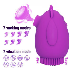 Waterdichte schattige dierenvibrator 2-in-1 oplaadbaar, clitoriszuiger & zachte borstelmassager, seksspeeltje voor volwassen vrouwen - Product Image 4