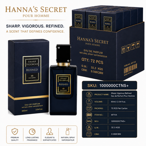 Hanna's Secret Eau De Parfum 60ml Spray Naturale, Fragranza Legnosa Intensa e Duratura per Uomini, Uso Quotidiano Formale - Product Image 1