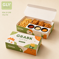 Boîte à repas en kraft personnalisée avec compartiments pour hamburger, poulet, frites, emballage jetable de qualité alimentaire pour plats à emporter
