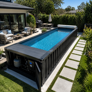 <span class=keywords><strong>Piscine</strong></span> Conteneurisée Sur Mesure, Adaptée aux Enfants et Écologique, Système de <span class=keywords><strong>Piscine</strong></span> Tout-en-un avec Couverture Automatique pour Jardin et Villa - Product Image 4