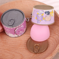 Porte-clés souple et durable, personnalisable, parfum vanille, style dessin animé, pour promotion, avec breloque amovible, effet pudding crème glacée compressible