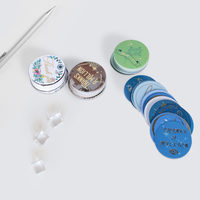 Pas de minimum quantité minimale de commande produit autocollant impression logo de marque adhésif personnalisé rouleaux d'étiquettes rondes