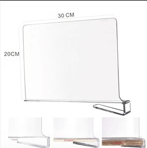 Séparateur d'étagère transparent en plastique <span class=keywords><strong>acrylique</strong></span> PS durable pour l'organisation des tiroirs et armoires domestiques, séparateur de rangement facile à clipser - Product Image 3