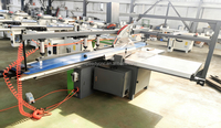 Scie à panneaux CNC de haute précision pour le meublement en contreplaqué, machine de découpe CNC à table coulissante avec commande PLC pour la découpe de panneaux de bois