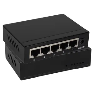 VCOM Network Switch 5*10/100M RJ45 Ethernet Switcher LAN Switching Hub 5 Port Home Office Networking