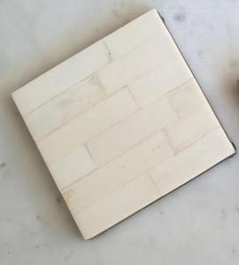 Top vente artisanale incrustation d'os rond sous-verres en noyer carré blanc rayure design en gros au meilleur prix - Product Image 2