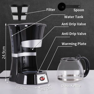 Cafetière à filtre Winningstar 600 ml, machine à café électrique semi-automatique pour la maison et le bureau - Product Image 4
