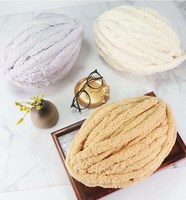 Yarncrafts Fluffy Vegan 100% Polyester Thick Jumbo Yarn Chunky Crochet Knitting Chenille Yarn