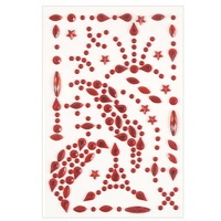 Autocollants de maquillage pour le visage d'Halloween, plaies sanglantes, strass rouges 3D, diamants brisés, cristaux irréguliers, autocollants pour le corps