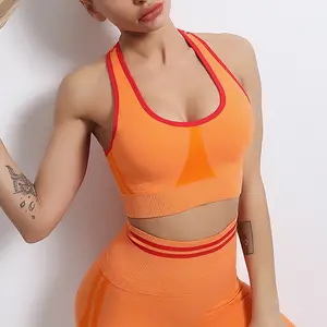 2 uds. Conjunto de Yoga sin costuras, ropa de entrenamiento de gimnasio de manga larga, mallas para mujer, conjuntos de ropa deportiva para mujer