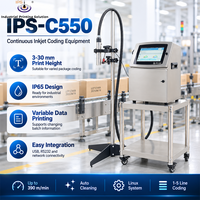 Codeur à jet d'encre continu IPS-C550, imprimante industrielle CIJ, machine de codage par lots, 390 m/min, codage de production 5 lignes, IP65