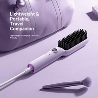 Peigne lisseur portable pour cheveux raides et bouclés, ions négatifs, température constante, usage domestique