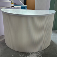 Décoration de fête pour événements de mariage Support à gâteau demi-rond en acrylique blanc Socle de table Présentoir à desserts