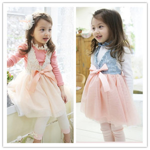 Vêtements pour enfants en gros, t-shirt à manches longues en dentelle mignon avec robe assortie pour filles, provenant d'un fournisseur chinois - Product Image 4