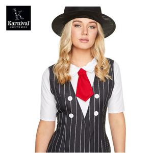 Costume <span class=keywords><strong>de</strong></span> <span class=keywords><strong>gangster</strong></span> pour femme adulte, Halloween, inspiré des films et séries télévisées, imprimé numérique, combinaison en polyester, chapeau noir, vente en gros - Product Image 4