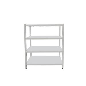 Étagère de rangement au sol à 4 niveaux en acier inoxydable Victory Kitchen Silver201 08mm, non pliable, écologique, réglable - Product Image 5